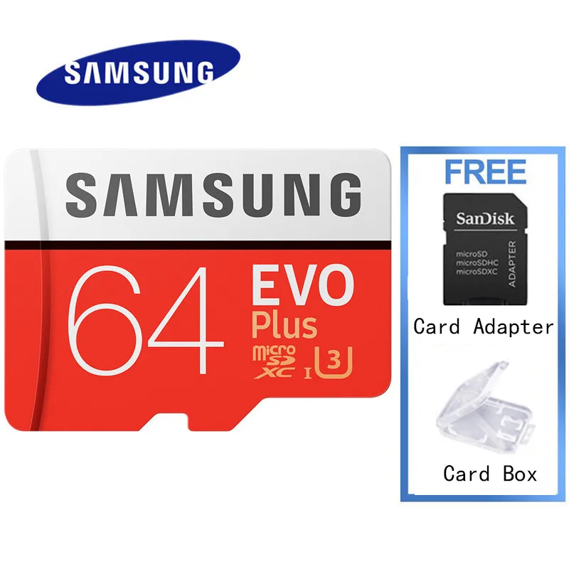 SAMSUNG Microsdxc Microsd 64gb SDXC Grade U3 EVO Plus UHS TF Trans Flash Microsd 100% original Real Capacity 100MB/S High Speed
SAMSUNG Microsdxc Microsd 64gb SDXC Grade U3 EVO Plus UHS TF Trans Flash Microsd 100% original Real Capacity 100MB/S High Speed