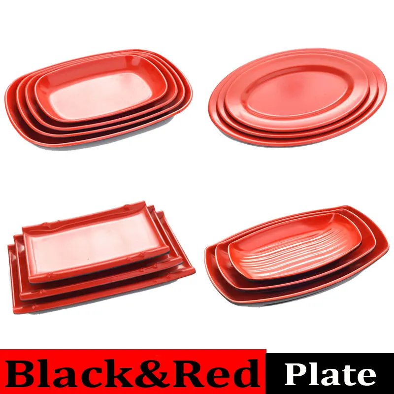 Melamine Oval Dish Plate Plastic Black Red Kitchen Spaghetti Sushi Rice Tableware Fruit Tray Chinese Restaurant Use Wholesale
Melamine Oval Dish Plate Plastic Black Red Kitchen Spaghetti Sushi Rice Tableware Fruit Tray Chinese Restaurant Use Wholesale