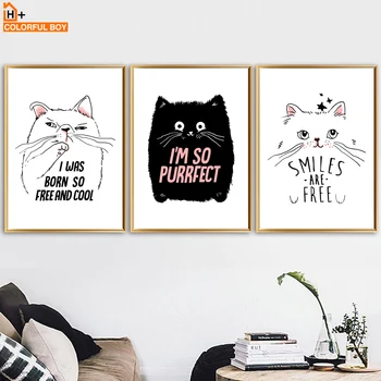 COLORDULBOY Cat Wall Art Canvas Painting Black And White Nordic Posters And Prints Animal Wall Pictures For Living Room Decor
COLORDULBOY Cat Wall Art Canvas Painting Black And White Nordic Posters And Prints Animal Wall Pictures For Living Room Decor