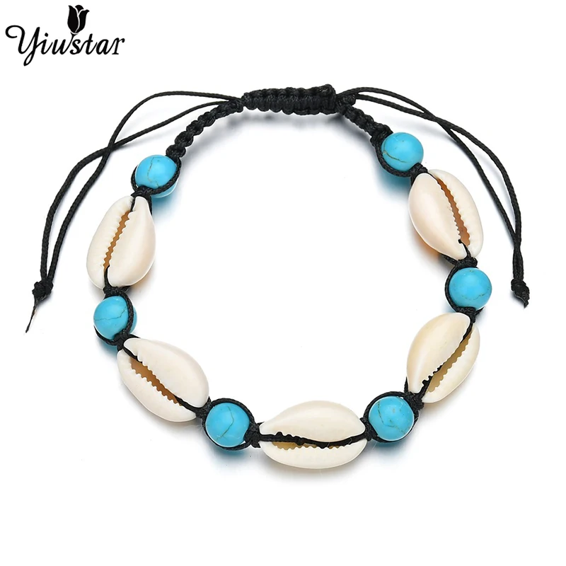 Yiustar 1pc Cowrie Blue Shell Bracelet femme Adjustable boho Macrame Classmate Real Seashell Bracelet Mothers Day Jewelry Bijoux
Yiustar 1pc Cowrie Blue Shell Bracelet femme Adjustable boho Macrame Classmate Real Seashell Bracelet Mothers Day Jewelry Bijoux