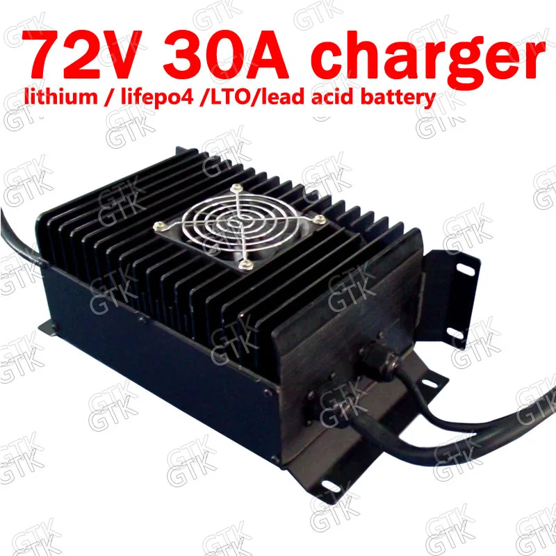 

GTK 72V 30A lithium battery charger 24S 87.6v lifepo4 20S 84v li ion 30S 84v LTO charger 72V lead acid battery smart charger