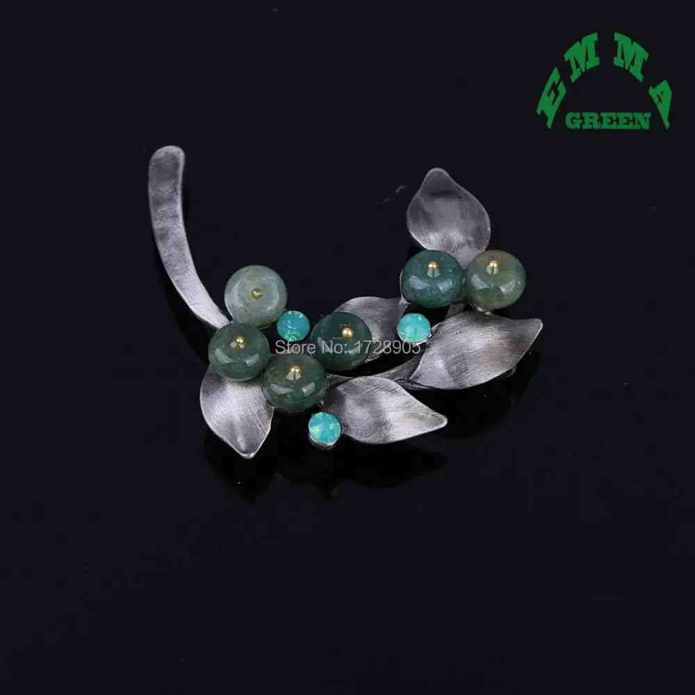 Green Blue Agated Stone Flower Leaf Women Brooches Brooch Pins 45*50mm Badges For Clothes Female Brooches
Green Blue Agated Stone Flower Leaf Women Brooches Brooch Pins 45*50mm Badges For Clothes Female Brooches