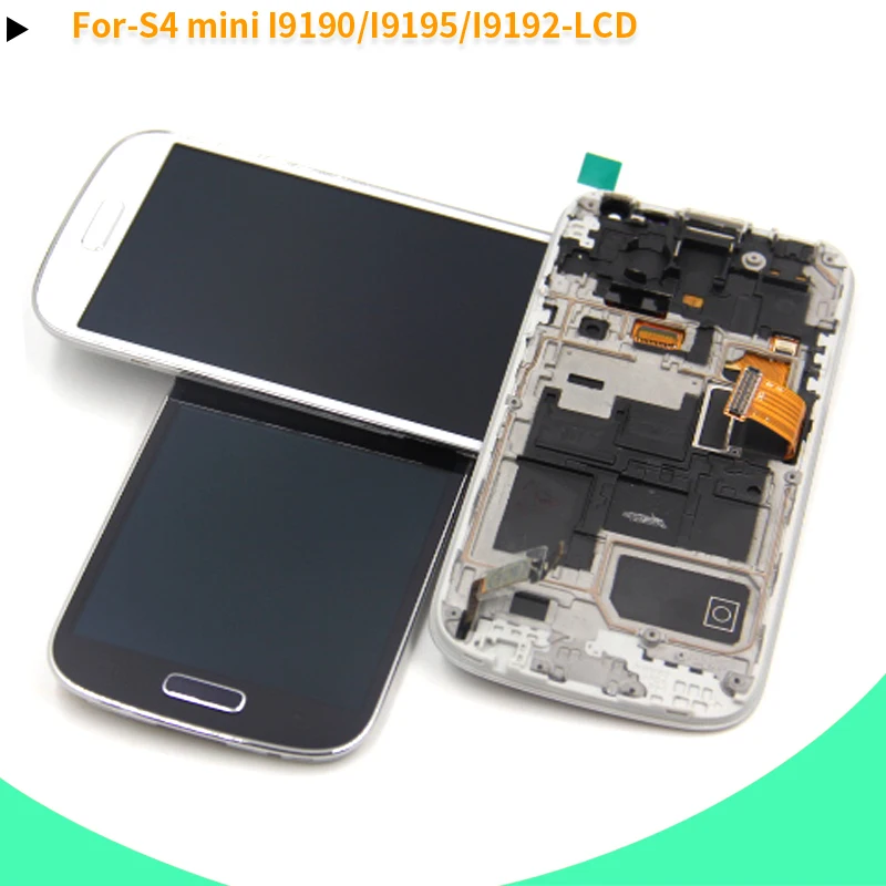 Compatible For Samsung S4 mini for Galaxy S4 mini GT-i9195 i9190 i9192 LCD Display Digitizer Touch Screen Assembly with frame
Compatible For Samsung S4 mini for Galaxy S4 mini GT-i9195 i9190 i9192 LCD Display Digitizer Touch Screen Assembly with frame
