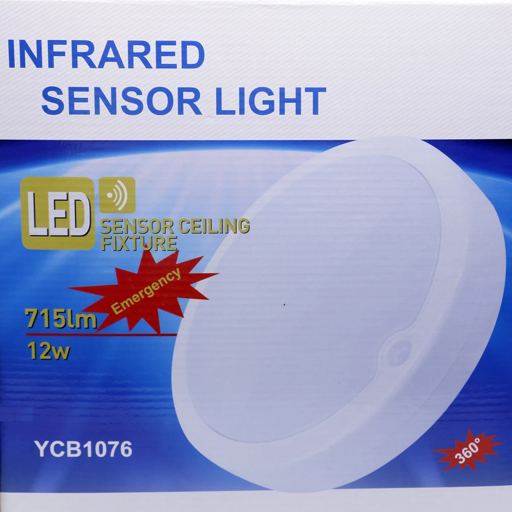 12W LED Emergency Lamp Round LED Ceiling Panel Light PIR Human Body Motion Sensor 10W Square Infrared Sensor Light AC 220-240V
12W LED Emergency Lamp Round LED Ceiling Panel Light PIR Human Body Motion Sensor 10W Square Infrared Sensor Light AC 220-240V