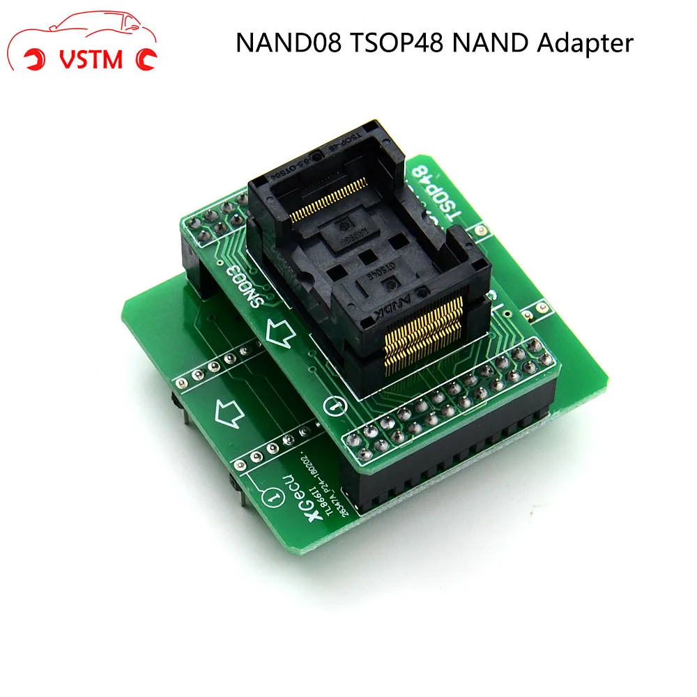 SN003 NAND08 TSOP48 NAND Adapter only for TL866II plus programmer for NAND flash chips 
SN003 NAND08 TSOP48 NAND Adapter only for TL866II plus programmer for NAND flash chips