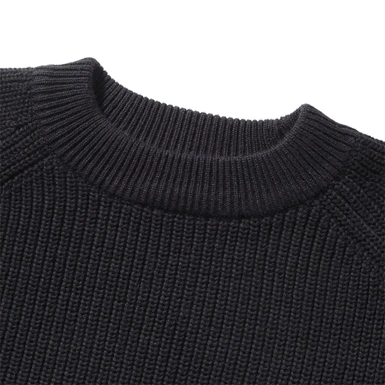 2018 Thicken Mock-Neck Sweater Male Cotton Knitted Turtlenck Men Sweater Autumn Turtle-neck Pullover Man Winter High Neck Jumper 04
