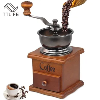 TTLIFE Classical Wooden Mini Manual Coffee Grinder Stainless Steel Retro Coffee Spice Mill With High-quality Porcelain Movement
TTLIFE Classical Wooden Mini Manual Coffee Grinder Stainless Steel Retro Coffee Spice Mill With High-quality Porcelain Movement