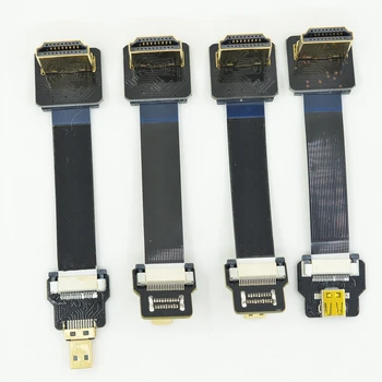 Micro-HDMI FPV Cable, Elbow Angled Micro HDMI to Standard HDMI Up Angled A to D Type Flexible Flat FPC Connector Cables A2-D
Micro-HDMI FPV Cable, Elbow Angled Micro HDMI to Standard HDMI Up Angled A to D Type Flexible Flat FPC Connector Cables A2-D