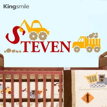 Cartoon Construction Truck Digger Wall Stickers Nursery Art Decal Personalized Name Diy Boys Kids Rooms Wall Sticker Home Decor
Cartoon Construction Truck Digger Wall Stickers Nursery Art Decal Personalized Name Diy Boys Kids Rooms Wall Sticker Home Decor