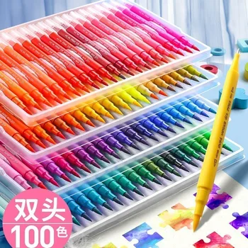 12/24/36/48/60/72/100 Fineliner Water Based Dual Head Sketch Markers Brush Pen for Draw Coloring Books Design Art Supplies 
12/24/36/48/60/72/100 Fineliner Water Based Dual Head Sketch Markers Brush Pen for Draw Coloring Books Design Art Supplies