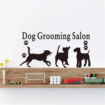 Dog Groomming Salon Wall Sticker Dogs Paws Vinyl Decals Removable Creative Design Home Decor Petshop Decoration 
Dog Groomming Salon Wall Sticker Dogs Paws Vinyl Decals Removable Creative Design Home Decor Petshop Decoration
