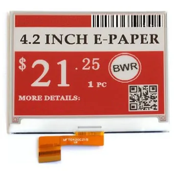 4.2 inch 24P SPI Red White Black Eink E-Paper LCD Display Screen IL0398 Drive IC 400*300
4.2 inch 24P SPI Red White Black Eink E-Paper LCD Display Screen IL0398 Drive IC 400*300