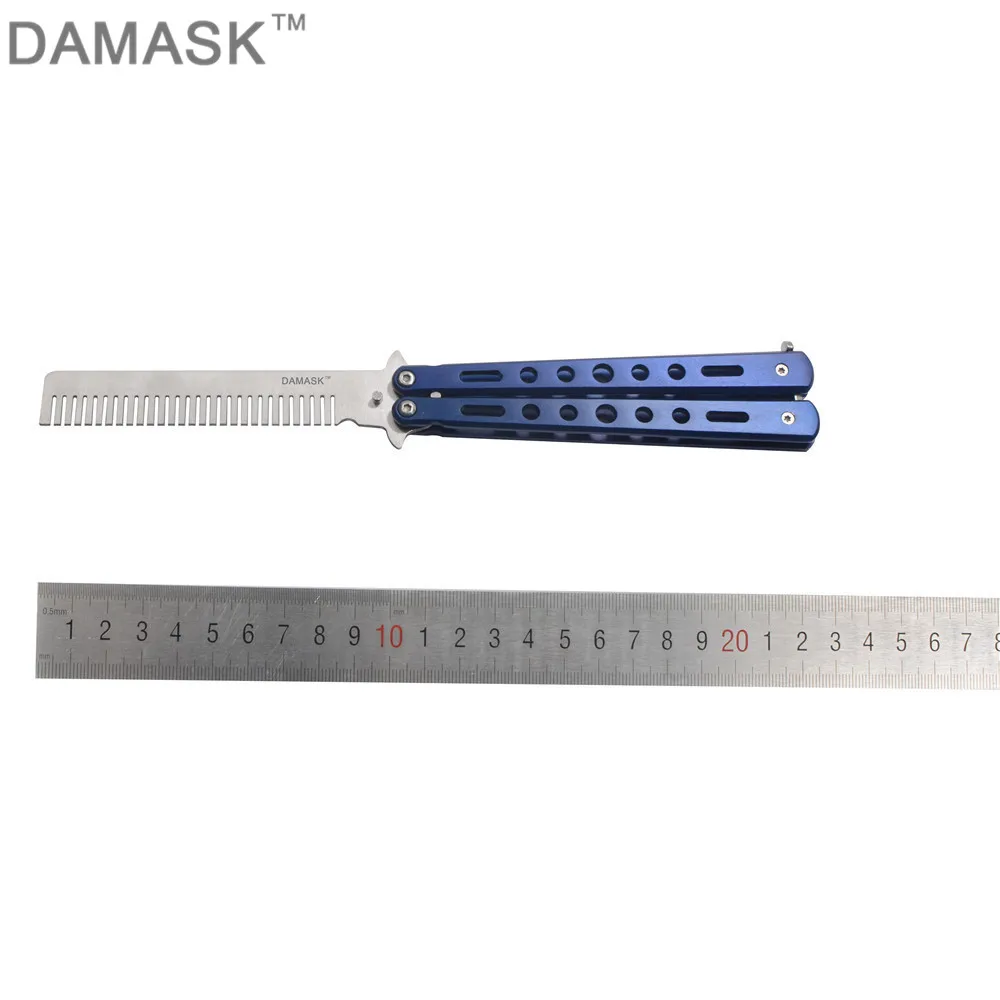 DAMASK Comb Blade Butterfly Knife Easy Throwing Training Knife Folding Blade Stainless Steel Knife CS GO Balisong Trainer Knives
DAMASK Comb Blade Butterfly Knife Easy Throwing Training Knife Folding Blade Stainless Steel Knife CS GO Balisong Trainer Knives