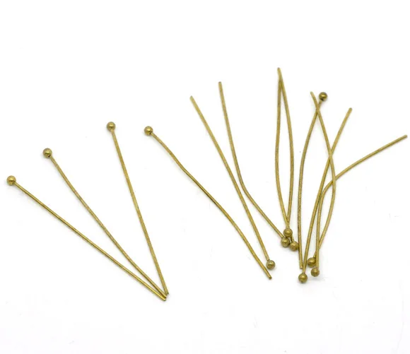 Antique Bronze Copper Ball Head Pins 45x0.7mm(21 gauge), sold per packet of 25 new
Antique Bronze Copper Ball Head Pins 45x0.7mm(21 gauge), sold per packet of 25 new
