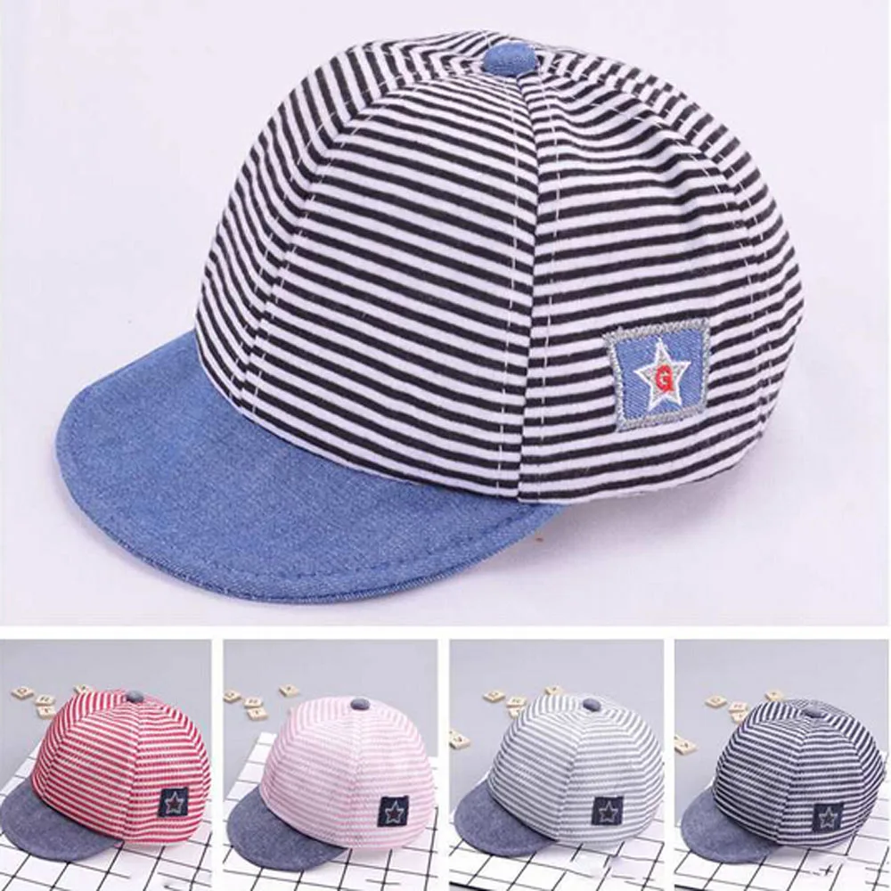 Summer Infant Cute Casual Striped Soft Eaves Baseball Cap Baby Boy Girls Hat brand New and High Quality 0~3 Month Baby Hat
Summer Infant Cute Casual Striped Soft Eaves Baseball Cap Baby Boy Girls Hat brand New and High Quality 0~3 Month Baby Hat
