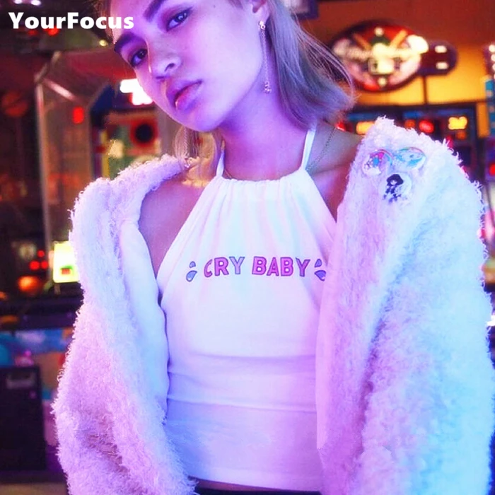 Classic summer sexy tops harajuku cute kwaii cry baby print cropped short tight lacing camis women crop top
Classic summer sexy tops harajuku cute kwaii cry baby print cropped short tight lacing camis women crop top