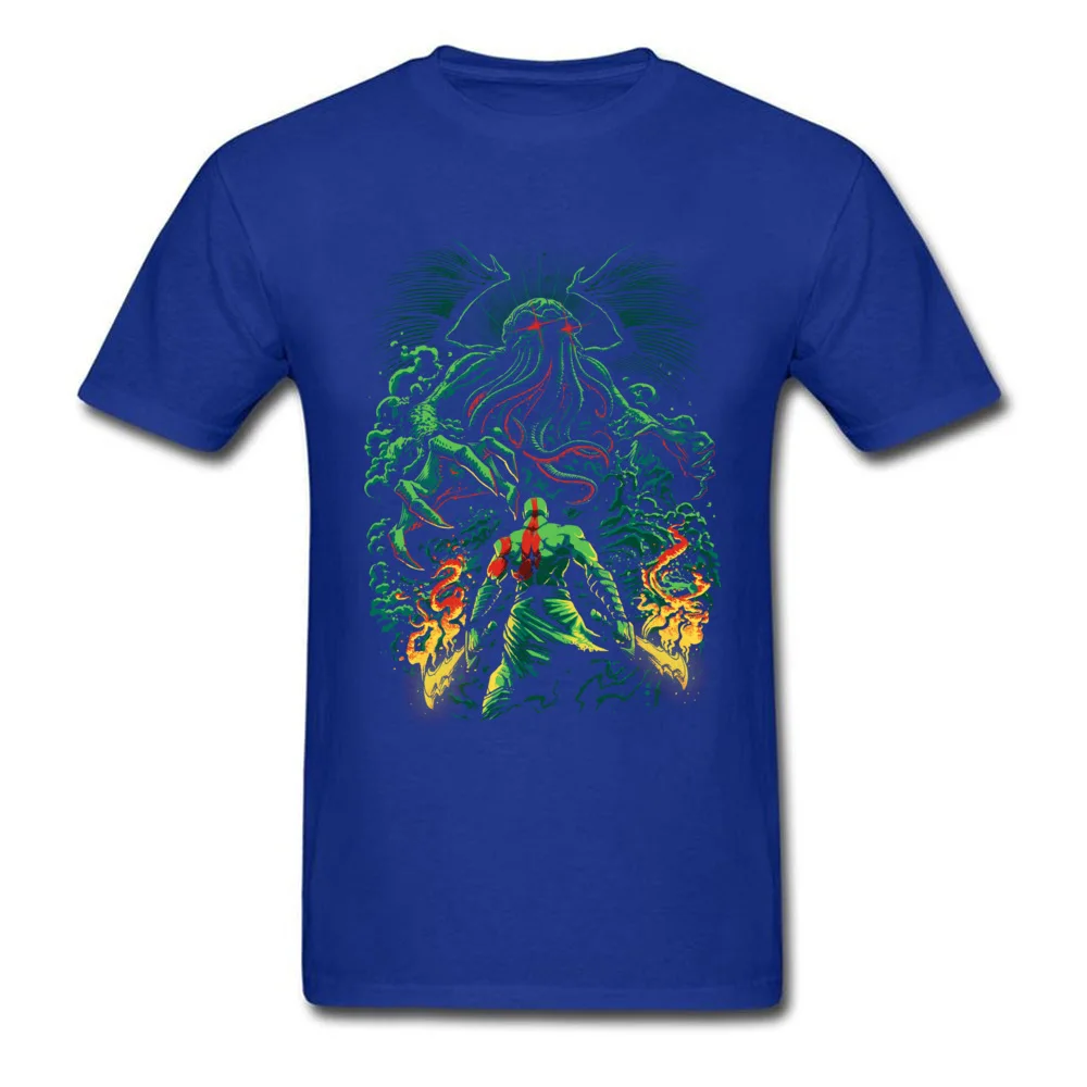 Prevailing Mens T-shirts O Neck Short Sleeve 100% Cotton Clash of the old gods Tops T Shirt Normal Sweatshirts Clash of the old gods blue