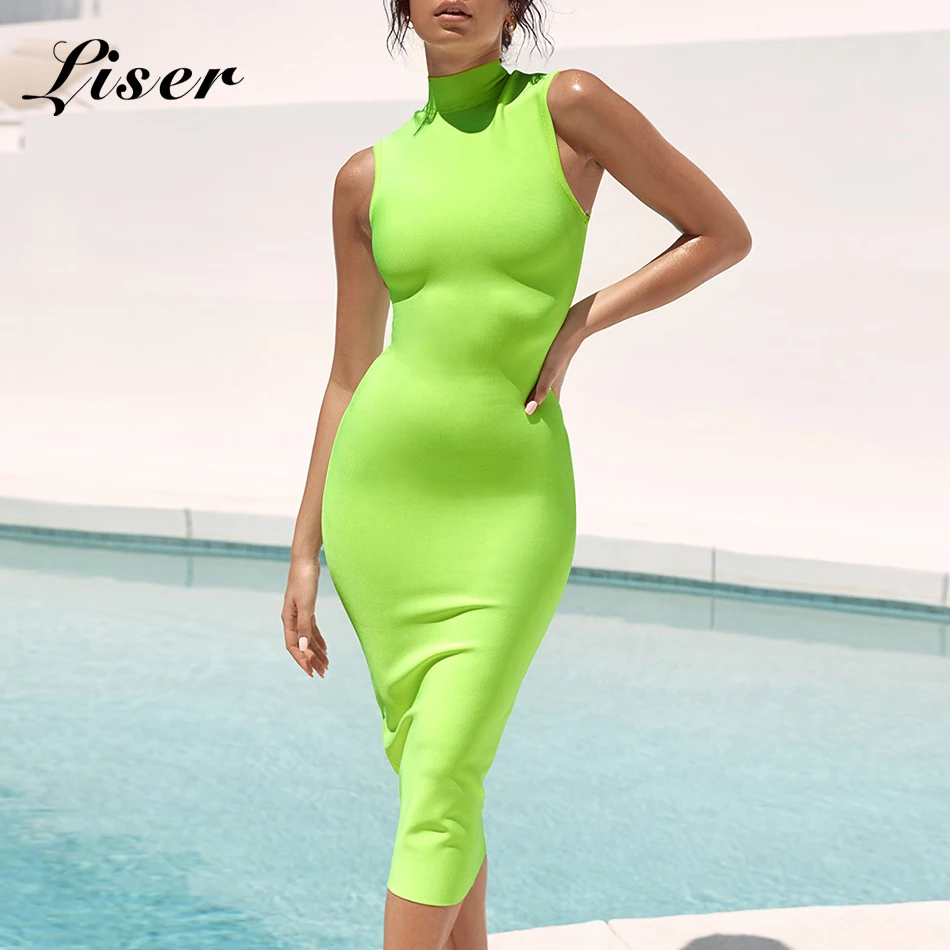 Liser 2019 New Spring Women Dress Sleeveless Turtleneck Bandage Dress Sexy Bodycon Chic Celebrity Party Green Dresses Vestidos
Liser 2019 New Spring Women Dress Sleeveless Turtleneck Bandage Dress Sexy Bodycon Chic Celebrity Party Green Dresses Vestidos