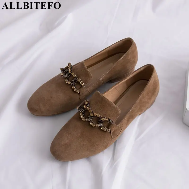 ALLBITEFO fashion Rhinestone genuine leather low-heeled women shoes high quality office ladies shoes women heels size:34-42
ALLBITEFO fashion Rhinestone genuine leather low-heeled women shoes high quality office ladies shoes women heels size:34-42