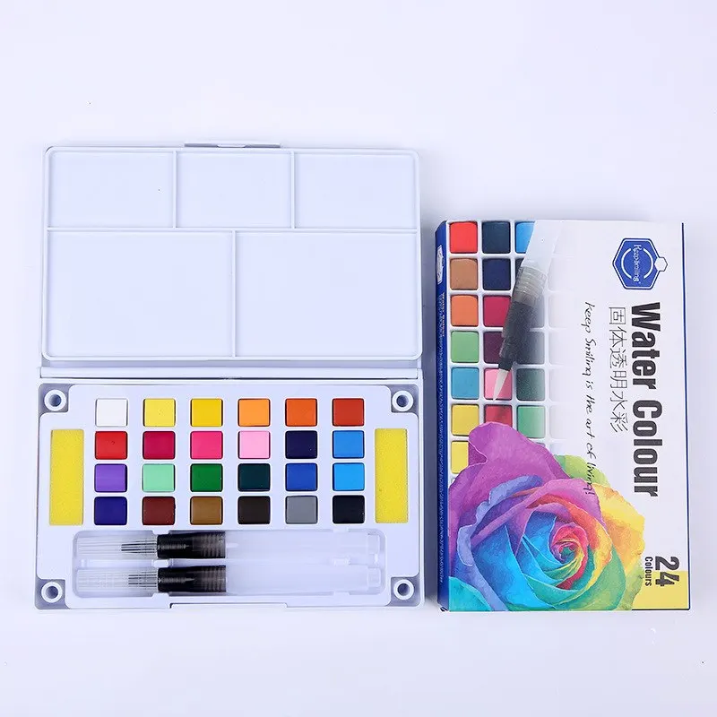 12/18/24/36Color Solid Water Color Brush Pen Painting Set Artist Portable Watercolor Pigment Outdoor Sketch Art Drawing Supplies
12/18/24/36Color Solid Water Color Brush Pen Painting Set Artist Portable Watercolor Pigment Outdoor Sketch Art Drawing Supplies