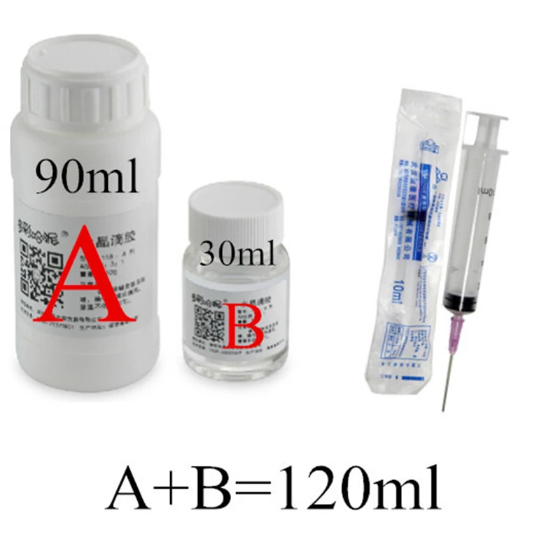 Simple operation 120ml AB two component epoxy doming transparent crystal resin glue and curing agent measuring cylinder
Simple operation 120ml AB two component epoxy doming transparent crystal resin glue and curing agent measuring cylinder