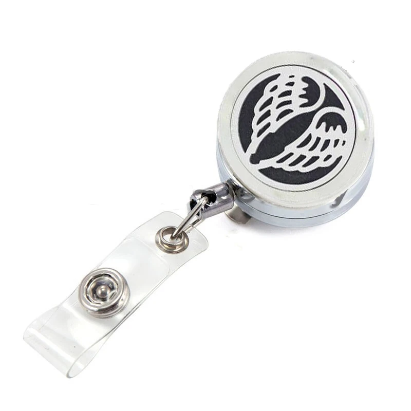 30MM Angle Wings Perfume Locket Stainless Steel Keychain Badge Key ID Card Clip Ring Lanyard With Free Pads
30MM Angle Wings Perfume Locket Stainless Steel Keychain Badge Key ID Card Clip Ring Lanyard With Free Pads