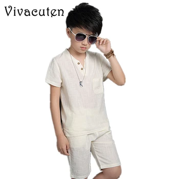 New Summer Boys Clothing Set School Kids Cotton Linen T-Shirt + Shorts 2pcs Set 4-15Y Big Children Teenage Boys Costumes H066
New Summer Boys Clothing Set School Kids Cotton Linen T-Shirt + Shorts 2pcs Set 4-15Y Big Children Teenage Boys Costumes H066