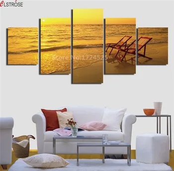 CLSTROSE 5 Pcs Empty Beach Chairs Canvas Painting Wall Art Home Decor For Living Room Print Posters Painting On Wall Unframed
CLSTROSE 5 Pcs Empty Beach Chairs Canvas Painting Wall Art Home Decor For Living Room Print Posters Painting On Wall Unframed