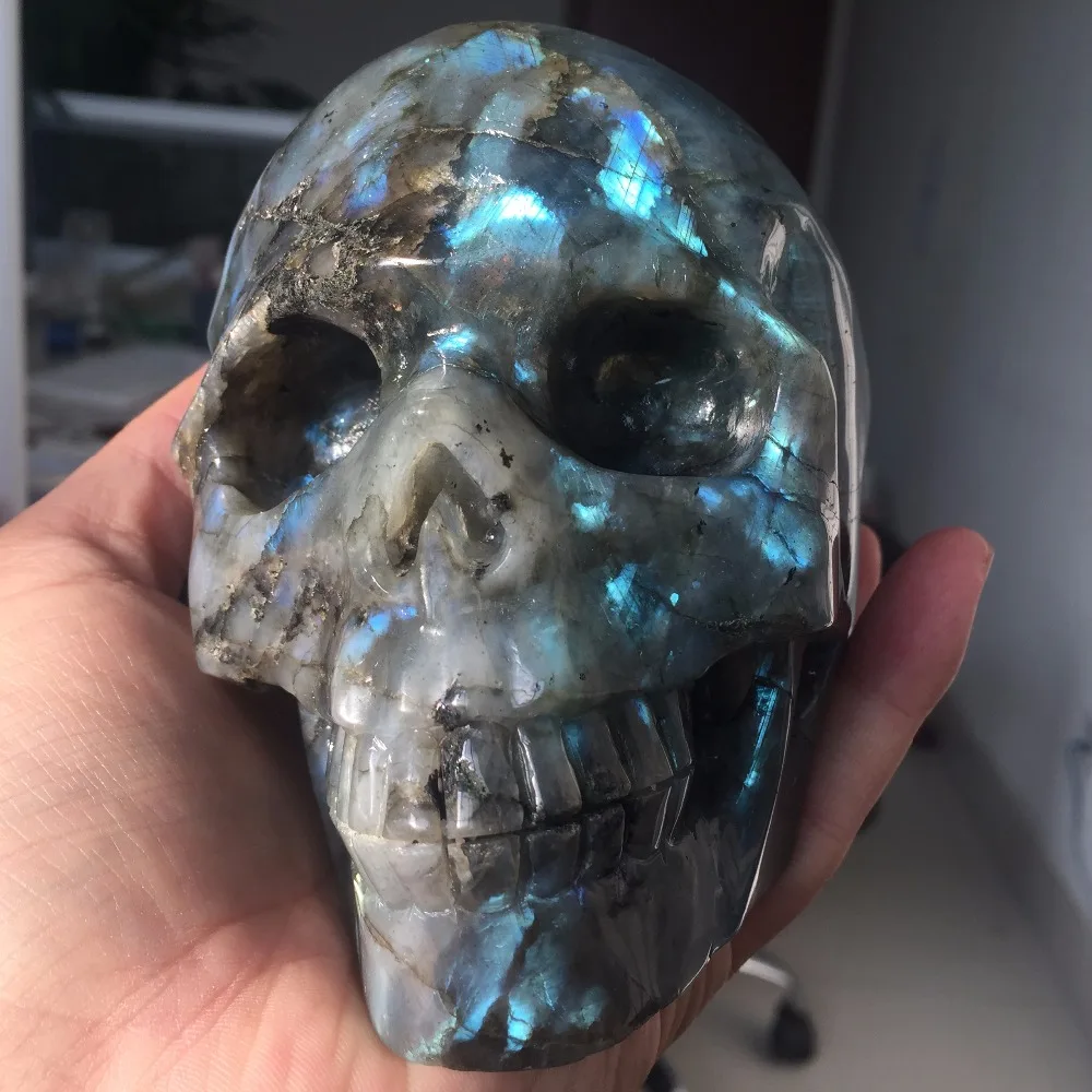 1.75kg Natural Stones and Minerals Feng shui Deep Bule Labradorite Realistic Crystal Skull Crafts and favors Supplier
1.75kg Natural Stones and Minerals Feng shui Deep Bule Labradorite Realistic Crystal Skull Crafts and favors Supplier