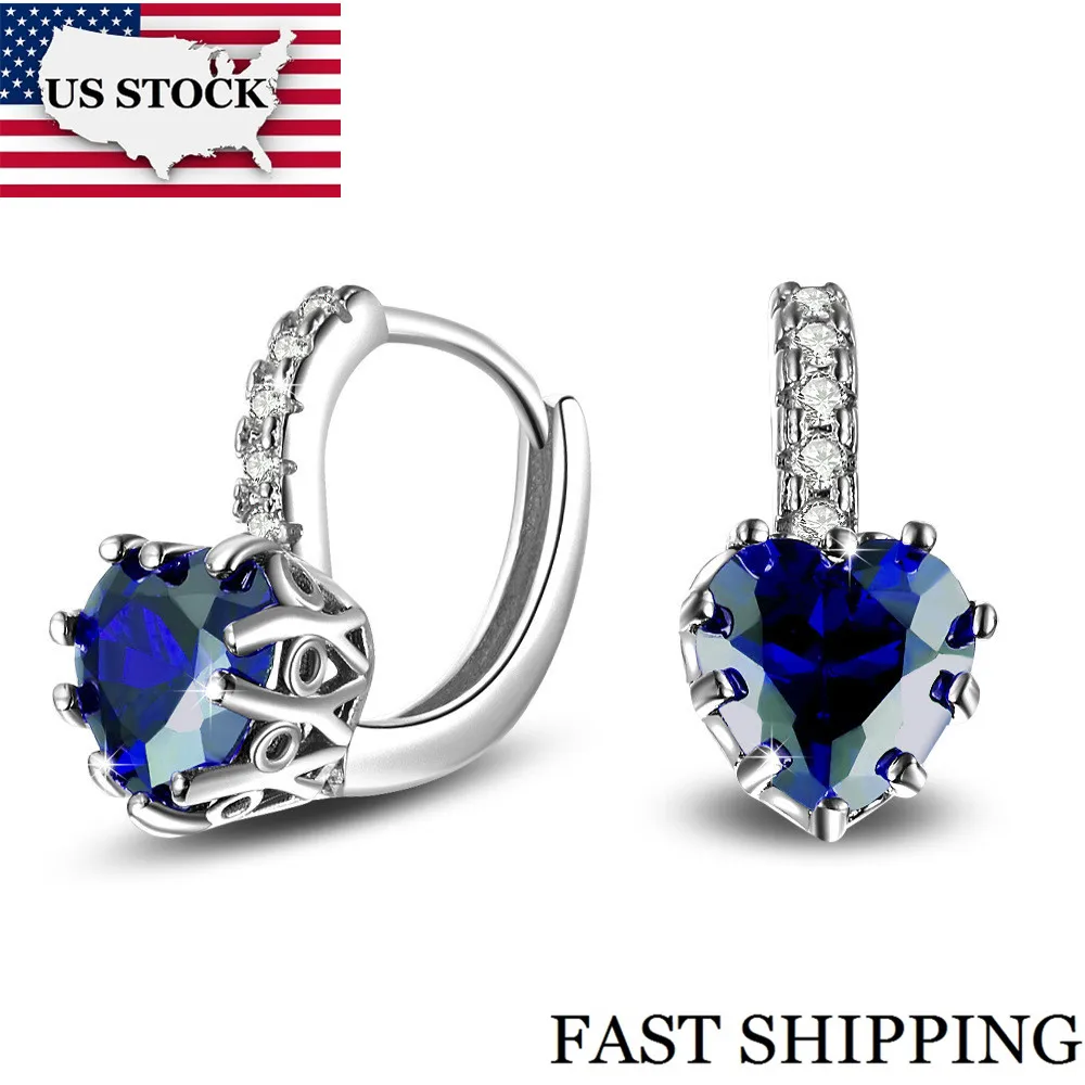 US STOCK Uloveido Korean Stud Earrings for Women Silver Color Blue Heart Earring with Stones Oorbellen Earings HE515
US STOCK Uloveido Korean Stud Earrings for Women Silver Color Blue Heart Earring with Stones Oorbellen Earings HE515
