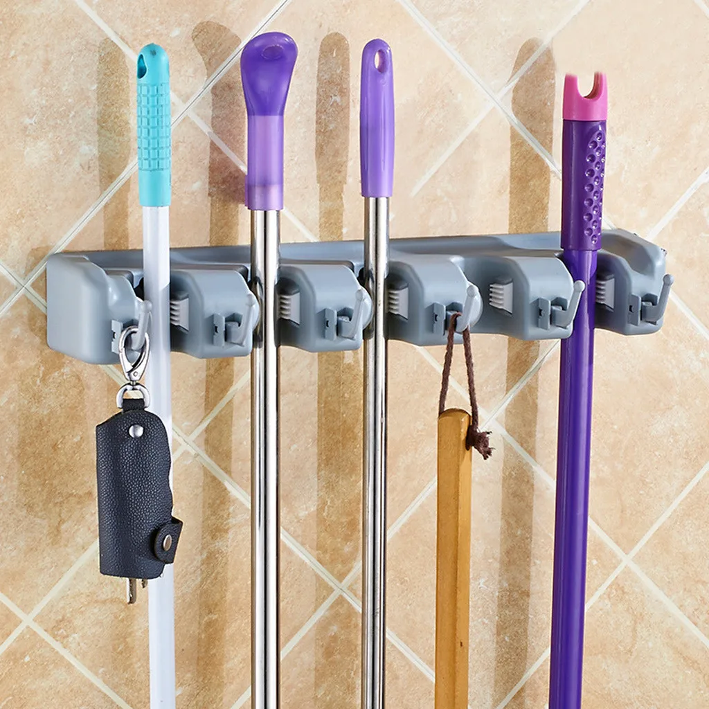 Smart Cool Mop and Broom Holder Wall Mounted Garden Tool Storage Tool Rack New bathroom organizer hanging rack
Smart Cool Mop and Broom Holder Wall Mounted Garden Tool Storage Tool Rack New bathroom organizer hanging rack