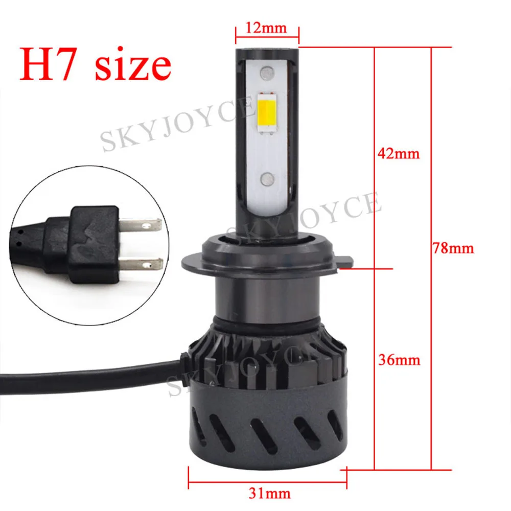 LED E380 H7 size