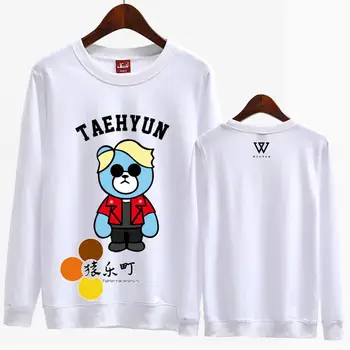 Fashion winner cartoon bear member name printing o neck black white sweatshirt kpop fans pullover hoodies chandal
Fashion winner cartoon bear member name printing o neck black white sweatshirt kpop fans pullover hoodies chandal