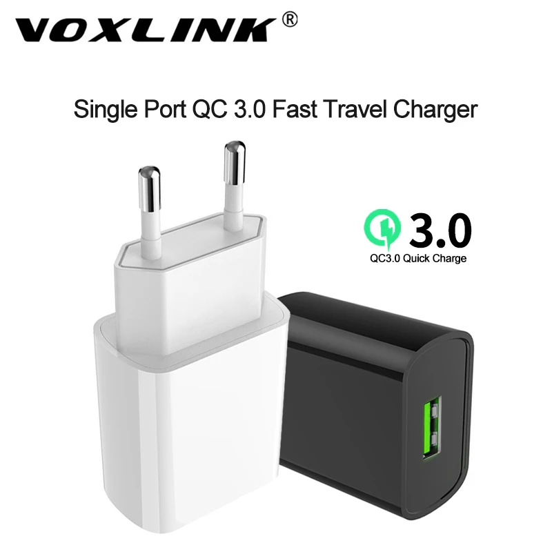 VOXLINK USB Charger 3.0 18 W Fast phone Charger for iPhone X xs 8 7 iPad Samsung Galaxy s8 s9 s10 Galaxy HTC Xiaomi Huawei Nexus
VOXLINK USB Charger 3.0 18 W Fast phone Charger for iPhone X xs 8 7 iPad Samsung Galaxy s8 s9 s10 Galaxy HTC Xiaomi Huawei Nexus