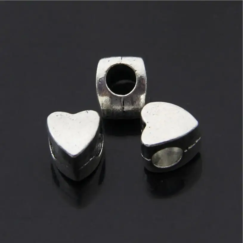 20pcs Antique Silver Spacer Beads Heart Big Hole European Beads fit 4mm Leather Cord Charms Bracelet DIY Jewelry Making Z460
20pcs Antique Silver Spacer Beads Heart Big Hole European Beads fit 4mm Leather Cord Charms Bracelet DIY Jewelry Making Z460