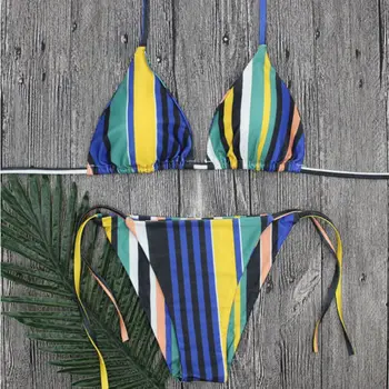Sexy Women Push Up Padded Bra Bandage Striped Bikini Swimsuit e Swimwear Beachwear
Sexy Women Push Up Padded Bra Bandage Striped Bikini Swimsuit e Swimwear Beachwear