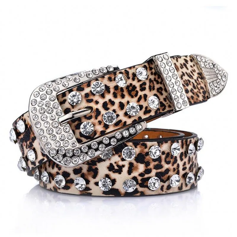 New Luxury Studded Genuine Leather Belt For Women High Quality Fashion Designer Diamond Insert Strap Pin Metal Buckle Cow Skin
New Luxury Studded Genuine Leather Belt For Women High Quality Fashion Designer Diamond Insert Strap Pin Metal Buckle Cow Skin