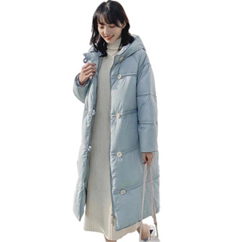 White Duck Down Coat Button Warm Down Jacket Female Retro Loose Long Winter Hooded Jacket Office Lady Slim Thick Woman Coat T330
White Duck Down Coat Button Warm Down Jacket Female Retro Loose Long Winter Hooded Jacket Office Lady Slim Thick Woman Coat T330