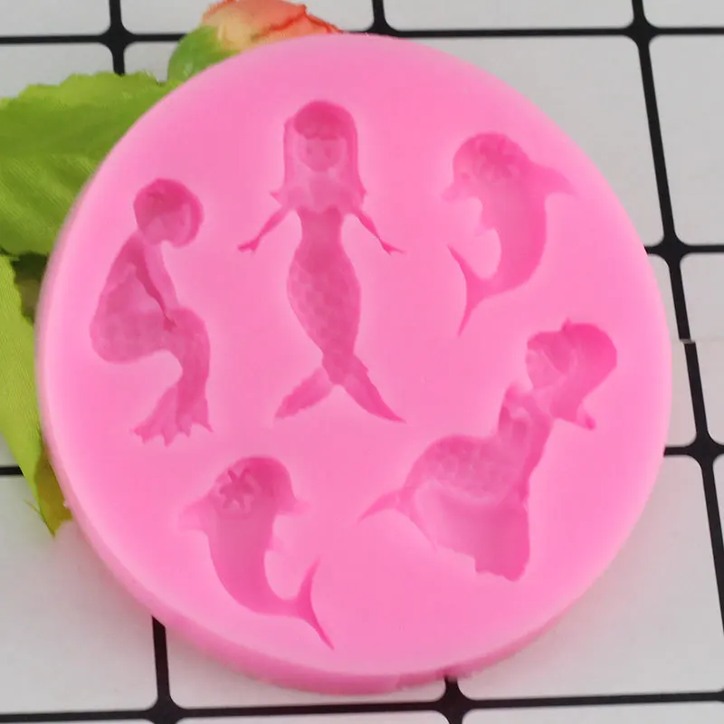DIY Dolphin Mermaid Silicone Mold Jelly Chocolate Candy Fimo Clay Molds Cupcake Fondant Cake Decorating Tools Kitchen Baking
DIY Dolphin Mermaid Silicone Mold Jelly Chocolate Candy Fimo Clay Molds Cupcake Fondant Cake Decorating Tools Kitchen Baking