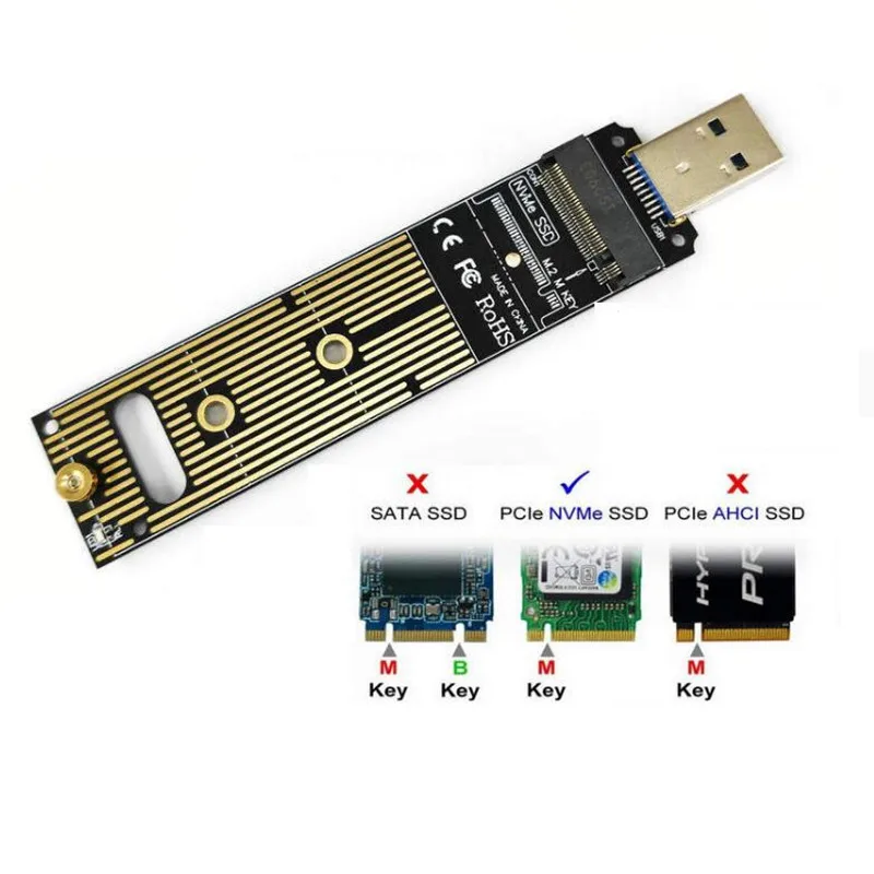 USB 3.0 to Nvme M-key M.2 NGFF SSD External PCBA Conveter Adapter Card Flash Disk Type
USB 3.0 to Nvme M-key M.2 NGFF SSD External PCBA Conveter Adapter Card Flash Disk Type