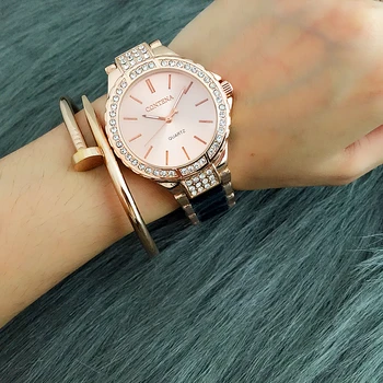 Top Brand CONTENA Bracelet Watch Rose Gold Quartz Watch Luxury Rhinestone Watch Women Watches Lady Hour montre homme reloj mujer
Top Brand CONTENA Bracelet Watch Rose Gold Quartz Watch Luxury Rhinestone Watch Women Watches Lady Hour montre homme reloj mujer