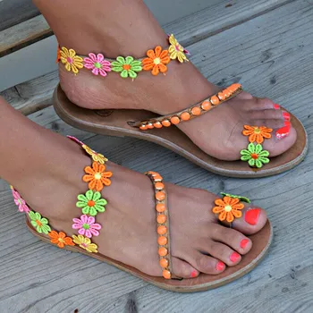 1 Pair Women Sandals Bohemia Flower Flat Shoes Anti-slip Fashion for Summer Beach FG66
1 Pair Women Sandals Bohemia Flower Flat Shoes Anti-slip Fashion for Summer Beach FG66