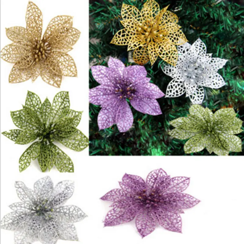 10pcs 15cm Shiny Artificial flowers Christmas tree decorations Home Decoration Wedding festive party supplies 6ZHH186
10pcs 15cm Shiny Artificial flowers Christmas tree decorations Home Decoration Wedding festive party supplies 6ZHH186