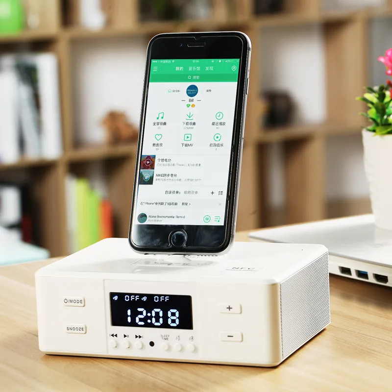 3 in 1 Bluetooth speaker alarm clock desktop speaker mobile phone charging base radio remote control Apple Android USB Type-C
3 in 1 Bluetooth speaker alarm clock desktop speaker mobile phone charging base radio remote control Apple Android USB Type-C