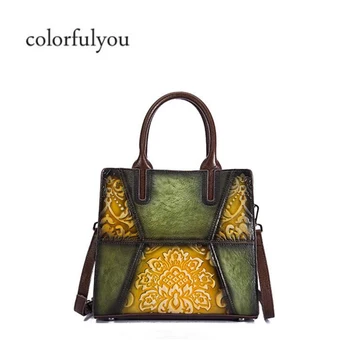 2019 New Woman 100% Genuine Leather handbag Retro Style totes Flower Pattern Tote Package female brand Designer shoulder Bags
2019 New Woman 100% Genuine Leather handbag Retro Style totes Flower Pattern Tote Package female brand Designer shoulder Bags