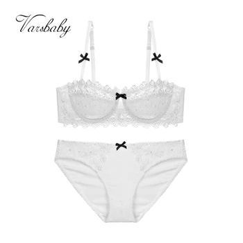 Varsbaby Women Sexy Transparent Lace Floral Lingerie Underwire Ladies Unlined Bra Sets
Varsbaby Women Sexy Transparent Lace Floral Lingerie Underwire Ladies Unlined Bra Sets