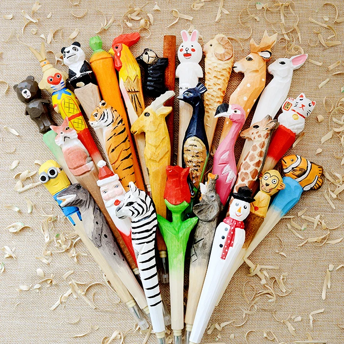 Creative Gifts Woodcarving cartoon animals gel pens 0.5mm Wood manual Sculpture stationery signing pen free shipping
Creative Gifts Woodcarving cartoon animals gel pens 0.5mm Wood manual Sculpture stationery signing pen free shipping