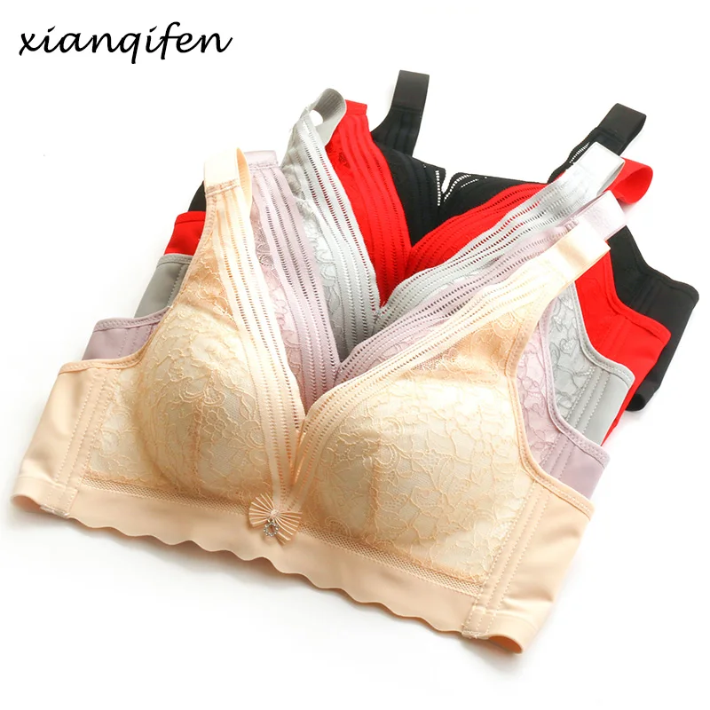 Xianqifen Women's Bra 2019 Lace Underwire Push Up Bra Sexy Underwear Bras For Women Bralette Lingerie Intimates Brassiere Girl
Xianqifen Women's Bra 2019 Lace Underwire Push Up Bra Sexy Underwear Bras For Women Bralette Lingerie Intimates Brassiere Girl