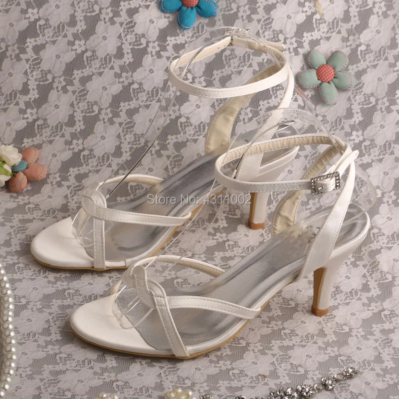 Wedopus Open Toe Simple Women Wedding Sandals Ivory Satin Mid Heel Summer Shoes for Bride
Wedopus Open Toe Simple Women Wedding Sandals Ivory Satin Mid Heel Summer Shoes for Bride