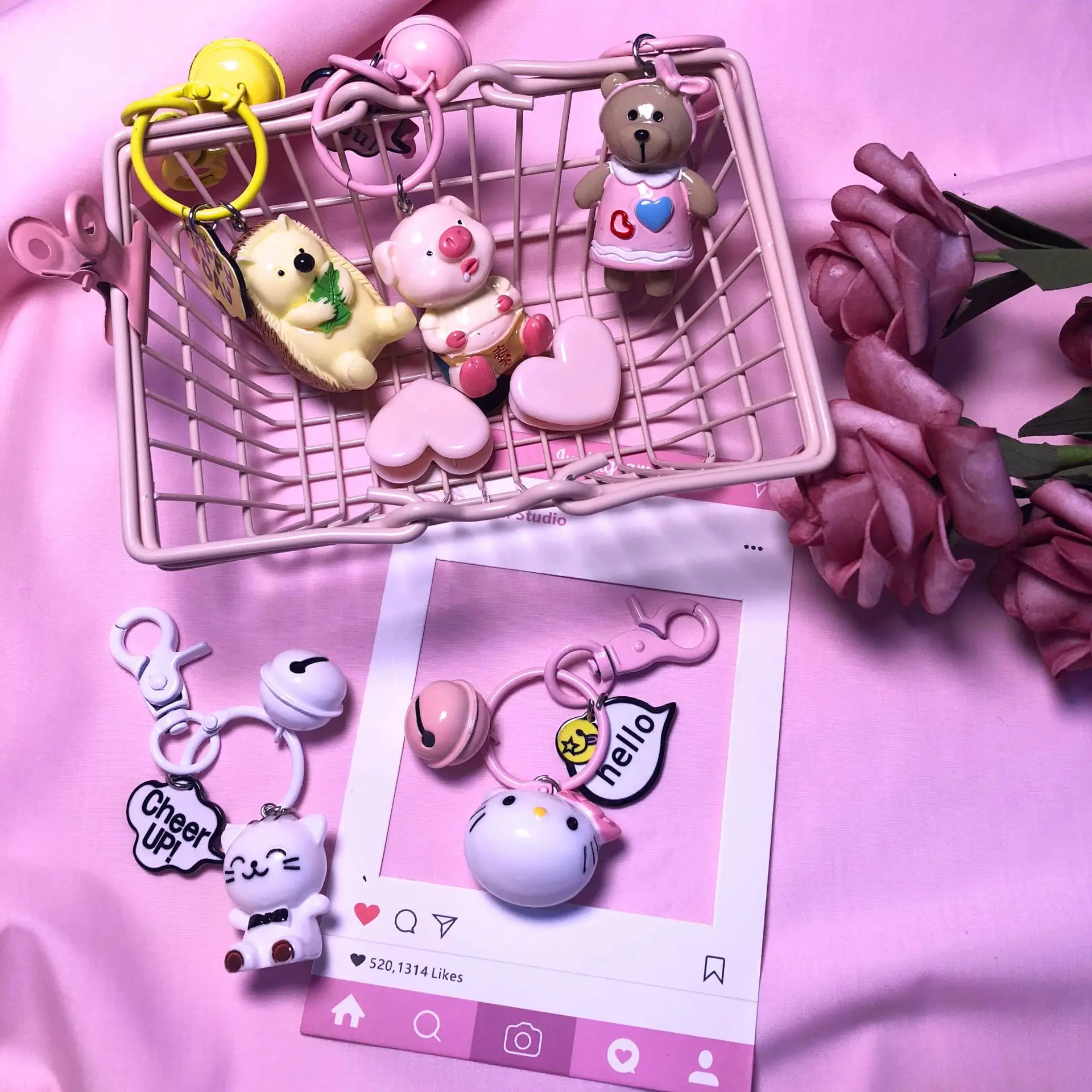 Cartoon Doll Keychain Child Toy Animal Rope Bells Key Chain Trinkets Car Purse Gift Cute Ladies bag Key ring Cat Bear
Cartoon Doll Keychain Child Toy Animal Rope Bells Key Chain Trinkets Car Purse Gift Cute Ladies bag Key ring Cat Bear